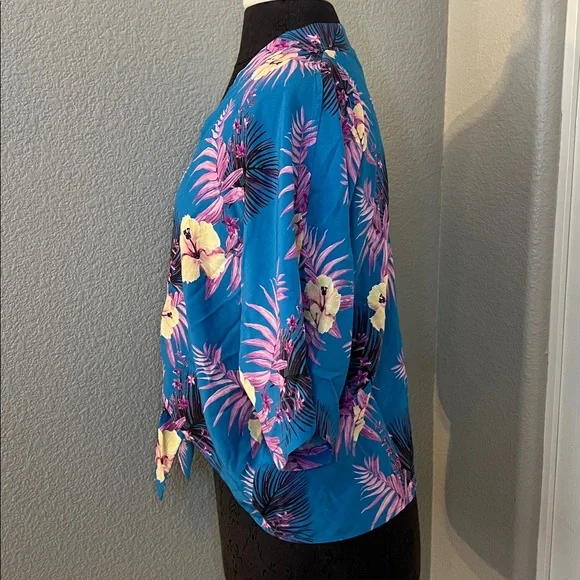 RAILS Thea Button Up in Hawaiian Tropic Color: Hawaiian Tropic 100% Silk Med - Picture 5 of 10